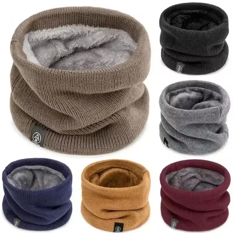 Muffler Men Wool - ファッション女性ニットスカーフソリッドカシミヤのような冬のライドスカーフ女性暖かい厚いユニセックス男性ネックスカーフリング