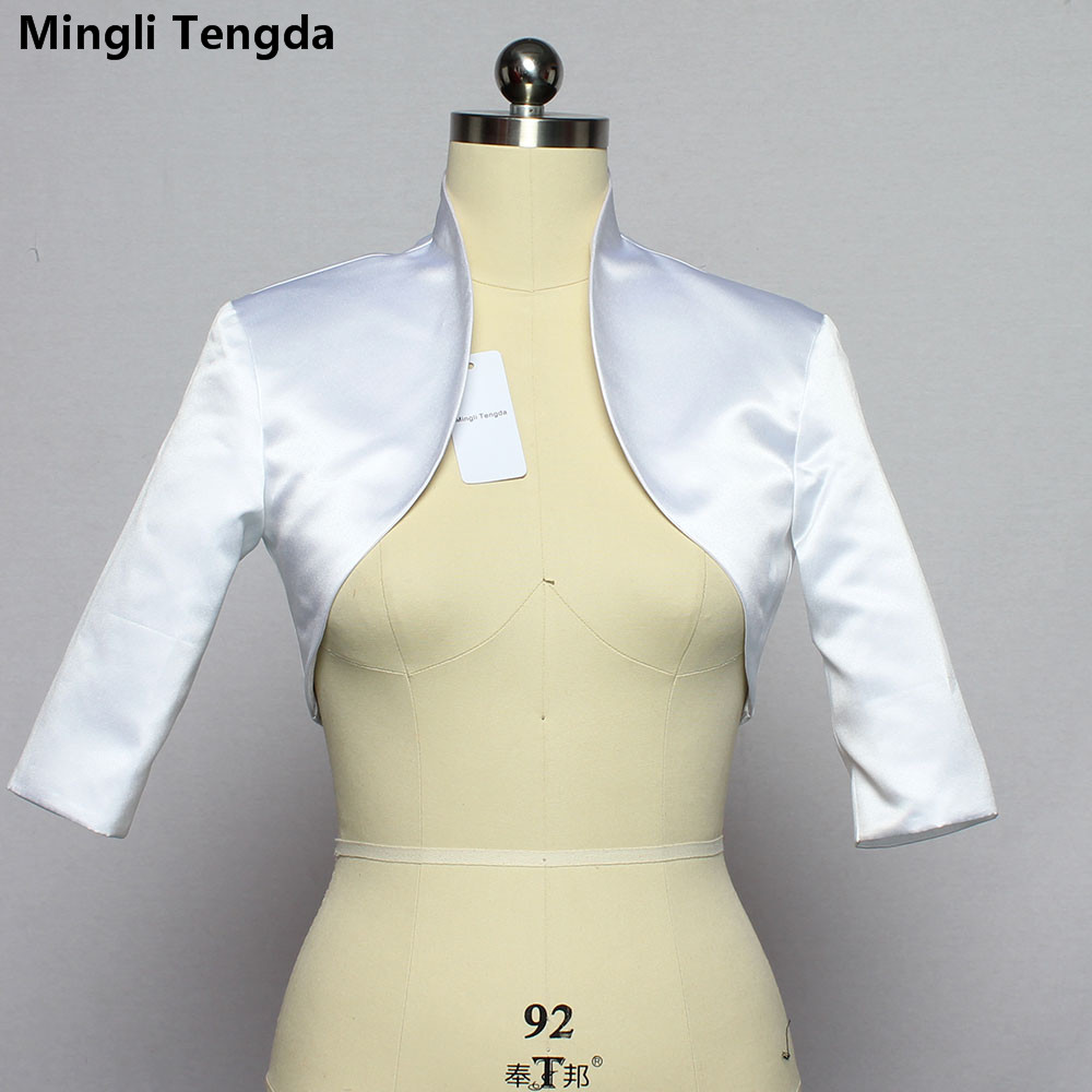 Stole Wedding Shawl - サテン3/4スリーブ,カスタムメイド,シルバー/グレー,ジャケット,財布,ショール,ティペット,mingli tengda,ウェディング,新品