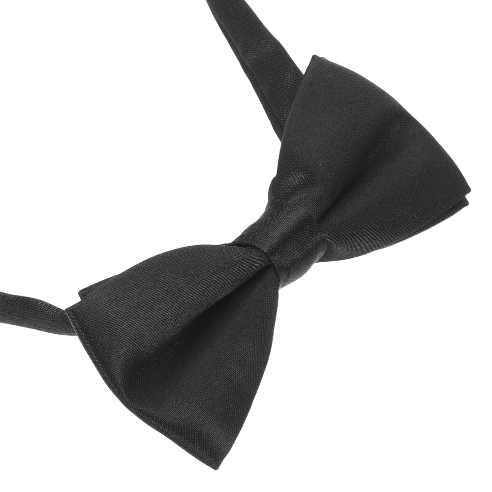 調整可能なプレタイドボーイズ蝶ネクタイ ブラック 無地 幼児 - Bow Tie Pre Tied のレビューと価格