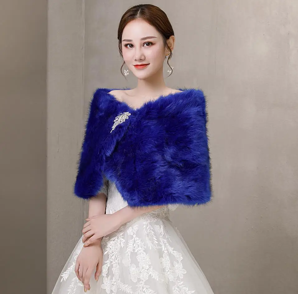 女性用にカスタマイズされたフェイクファーショール,クリスタル - Stole Wedding Shawl のレビューと価格