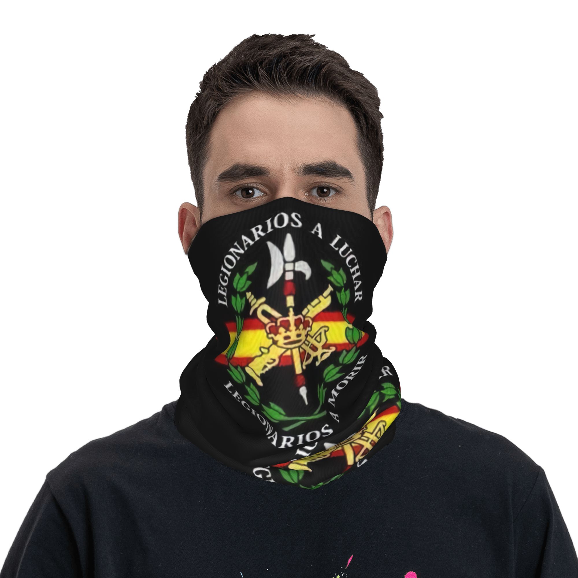 スペイン軍団カスタムバンダナネックゲイター防風フェイススカー - Neck Warmer Tube のレビューと価格