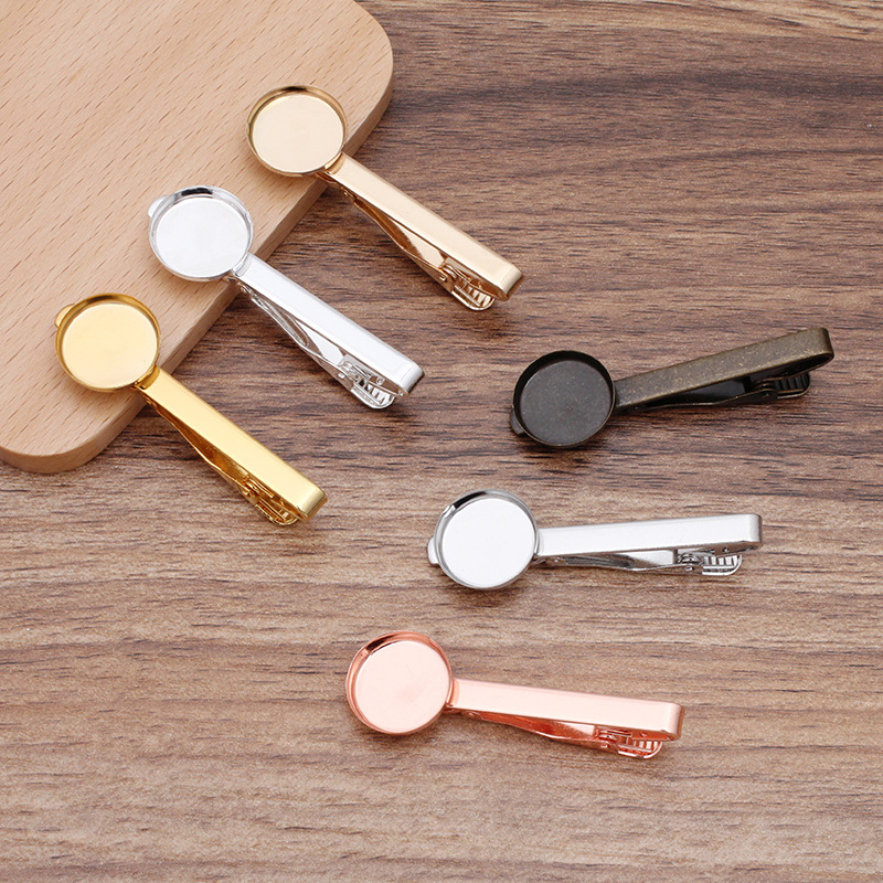 50個入りカラーネクタイクリップ、16mm丸型ディープベゼル - Tie Bar Set Gift のレビューと価格