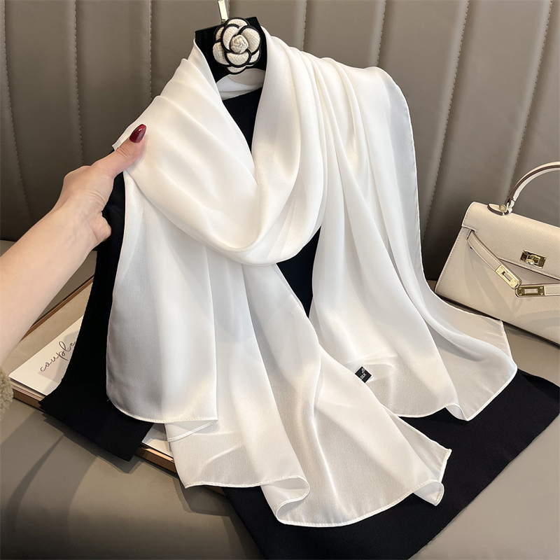2024 高級ブランド春大ロングパシュミナ女性スカーフ固体シ - Scarf Silk Square のレビューと価格