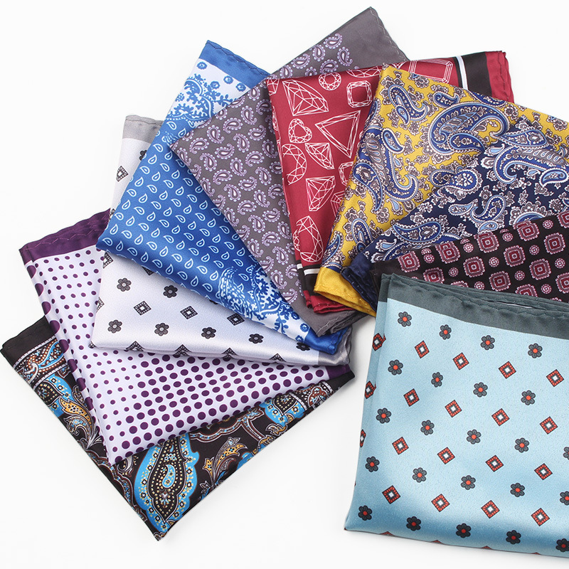 男性用シルクスカーフ,造花柄,水玉模様,正方形 - Pocket Square Set のレビューと価格
