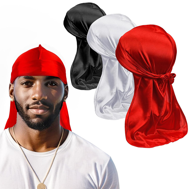 メンズサテンシャワーキャップ,デュラグ,ドゥーラグ,屋外旅行 - Bandana Doo Rag のレビューと価格