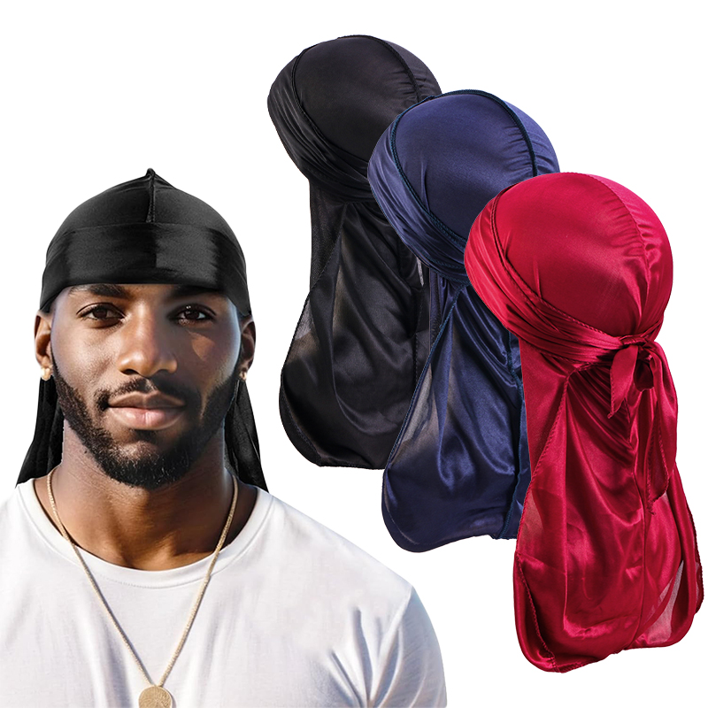 メンズサテンシャワーキャップ,デュラグ,ドゥーラグ,屋外旅行 - Bandana Doo Rag のレビューと価格