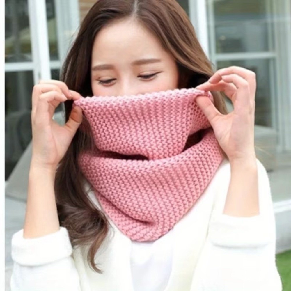 暖かい無地のインフィニティループスカーフ、通気性と防風性のあ - Infinity Scarf Knit のレビューと価格